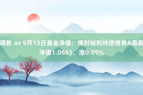 调教 av 9月13日基金净值：博时裕利纯债债券A最新净值1.0661，涨0.09%