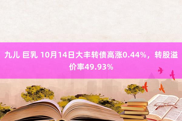 九儿 巨乳 10月14日大丰转债高涨0.44%，转股溢价率49.93%