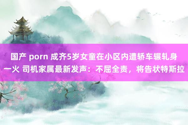 国产 porn 成齐5岁女童在小区内遭轿车辗轧身一火 司机家属最新发声：不屈全责，将告状特斯拉