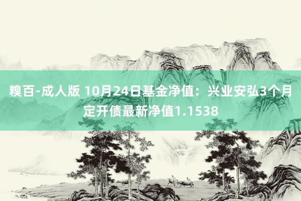 糗百-成人版 10月24日基金净值：兴业安弘3个月定开债最新净值1.1538