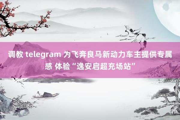 调教 telegram 为飞奔良马新动力车主提供专属感 体验“逸安启超充场站”