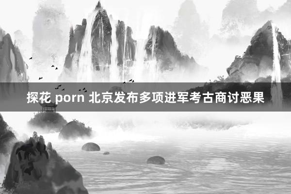 探花 porn 北京发布多项进军考古商讨恶果