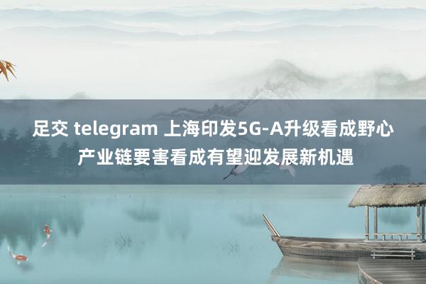 足交 telegram 上海印发5G-A升级看成野心 产业链要害看成有望迎发展新机遇