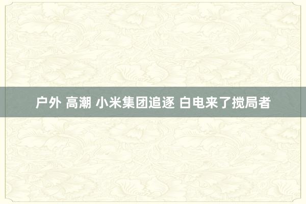 户外 高潮 小米集团追逐 白电来了搅局者