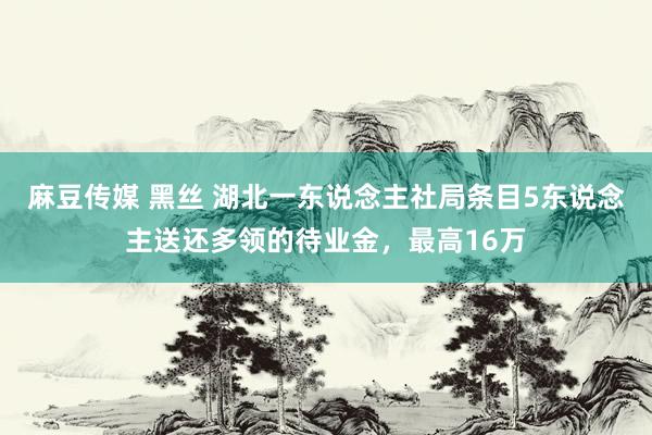 麻豆传媒 黑丝 湖北一东说念主社局条目5东说念主送还多领的待业金，最高16万