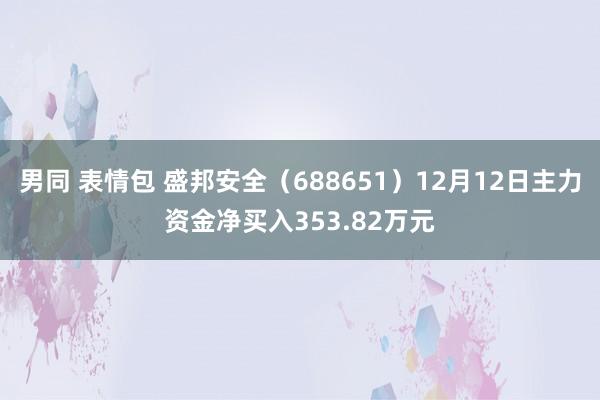 男同 表情包 盛邦安全（688651）12月12日主力资金净买入353.82万元