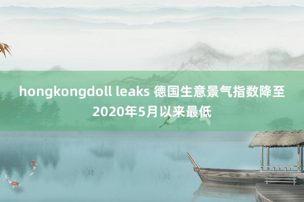 hongkongdoll leaks 德国生意景气指数降至2020年5月以来最低