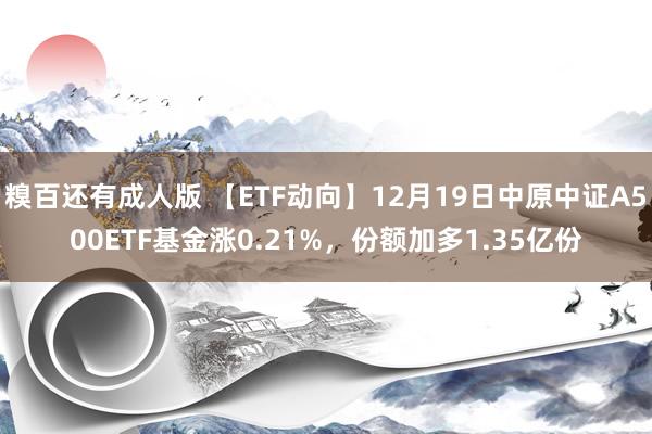 糗百还有成人版 【ETF动向】12月19日中原中证A500ETF基金涨0.21%，份额加多1.35亿份