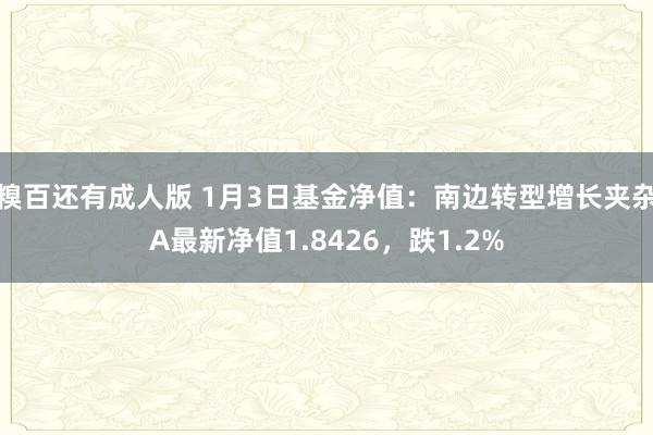 糗百还有成人版 1月3日基金净值：南边转型增长夹杂A最新净值1.8426，跌1.2%