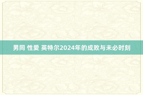 男同 性愛 英特尔2024年的成败与未必时刻