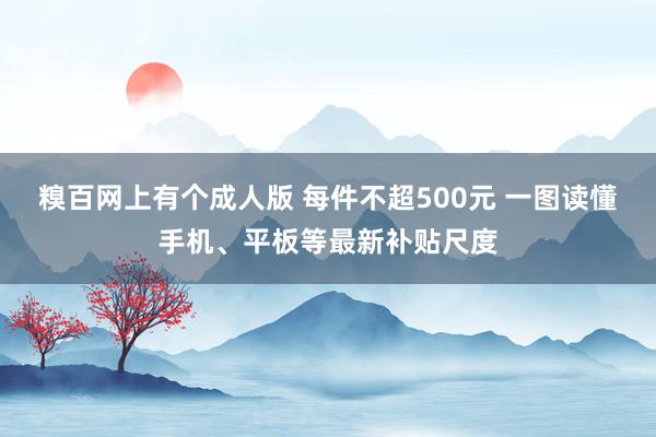 糗百网上有个成人版 每件不超500元 一图读懂手机、平板等最新补贴尺度